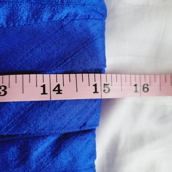 Kay Unger New York Royal Blue Embellished Collar Silk Dress - Picture 11 of 12